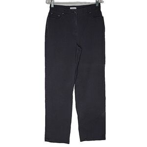 Charter Club Mom Straight Leg Jeans Size 8 Black Denim 28X29